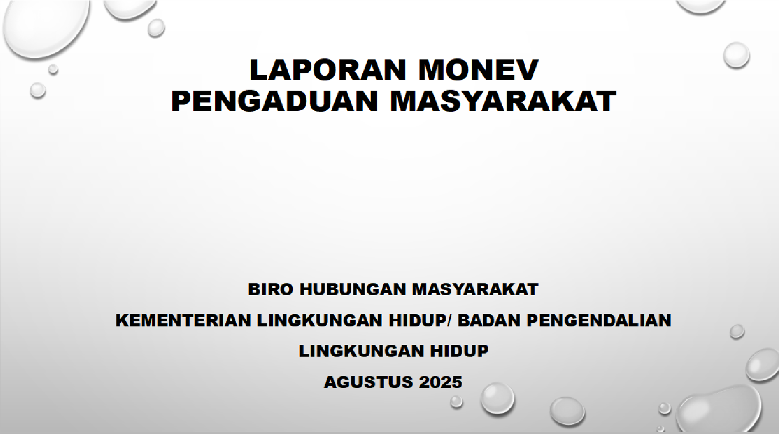 Laporan Monev Pengaduan Agustus 2025